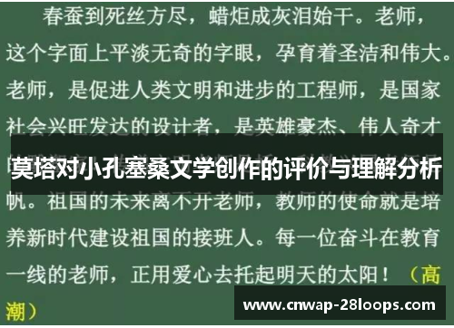 莫塔对小孔塞桑文学创作的评价与理解分析