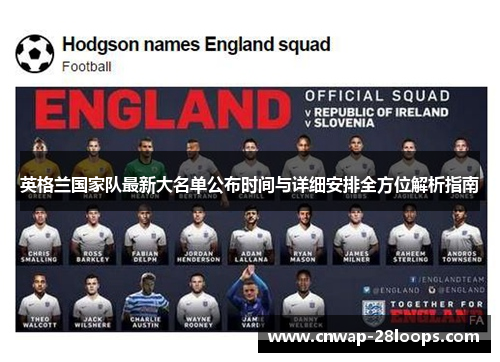 英格兰国家队最新大名单公布时间与详细安排全方位解析指南